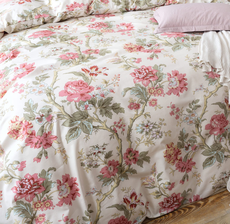 French Country Toile Garden Blooming Peonies Duvet Cover Set [eikei]