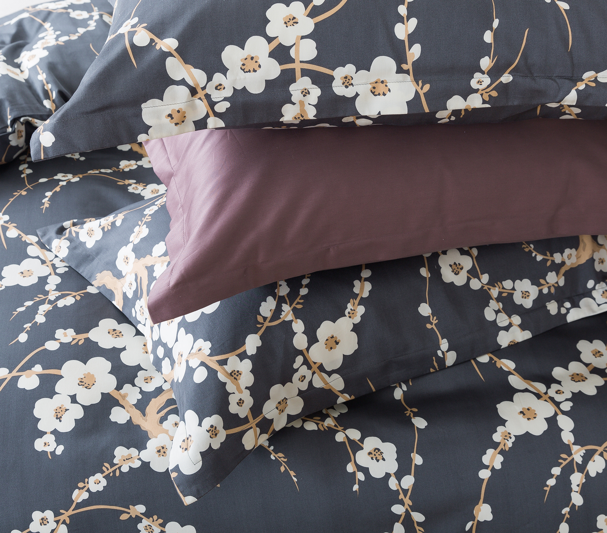 Details about   Japanese Garden With Cranes Floral 100% Cotton Sateen Sheet Set by Roostery 