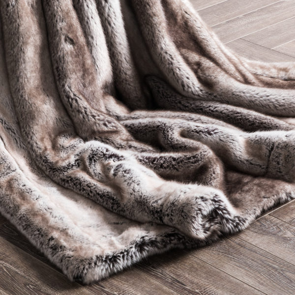 Luxury Faux Fur Throw Blanket Super Soft Oversized Thick Warm Afghan Reversible To Bordered 3491