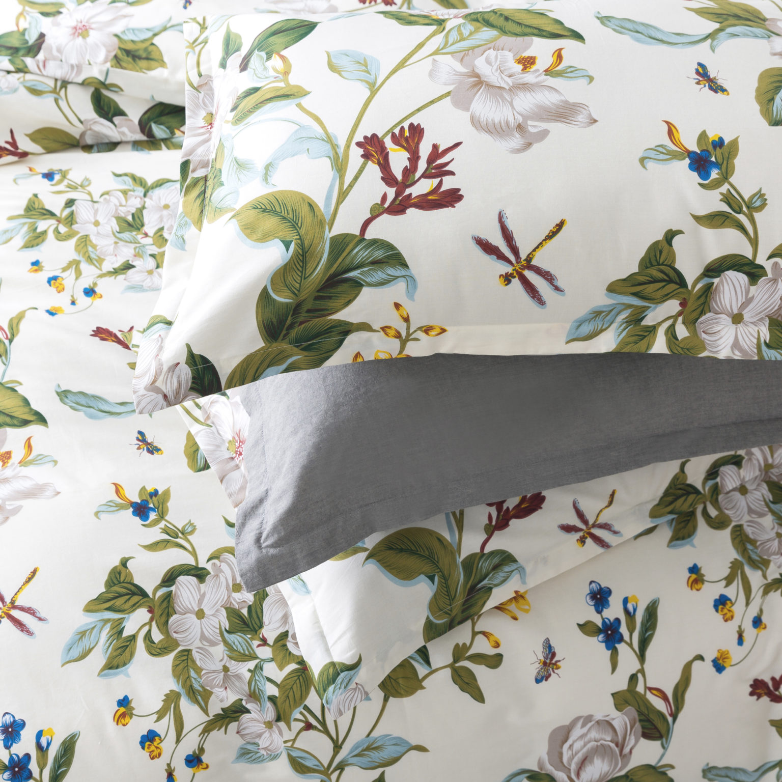 Blooming Botanical Nature Cottage Country Style Duvet Cover Set [eikei]