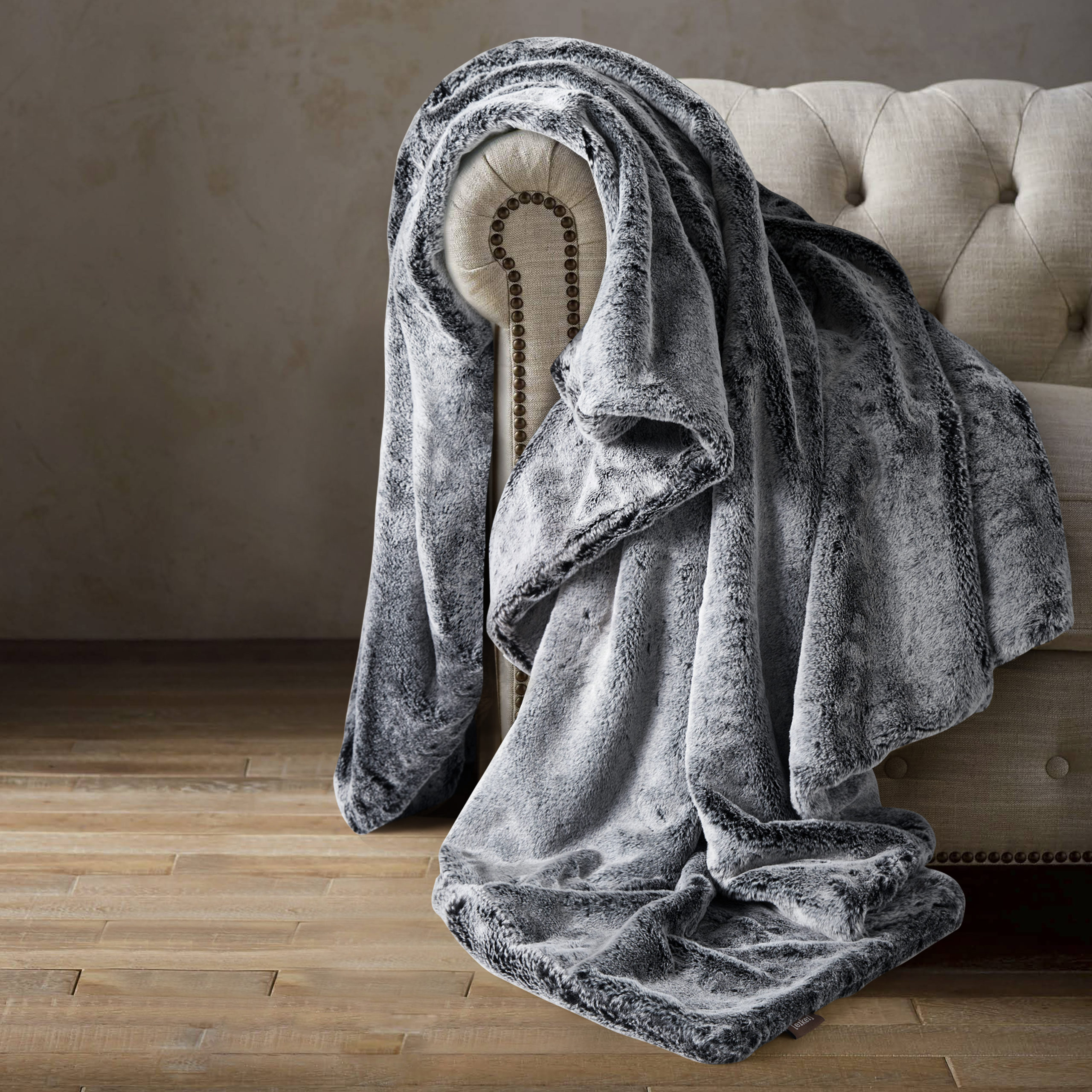 Wolf 3D Animal Print Effect Mink Faux Fur Throw Fleece Blanket Soft Warm Bed Sofa 