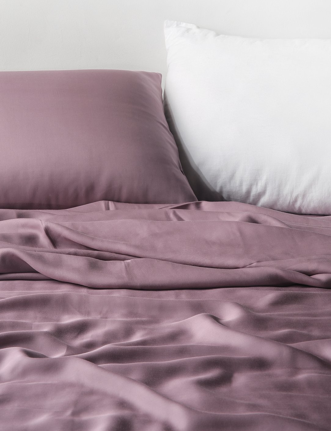 Solid Color Egyptian Cotton Luxury, Mauve Twin Bedding