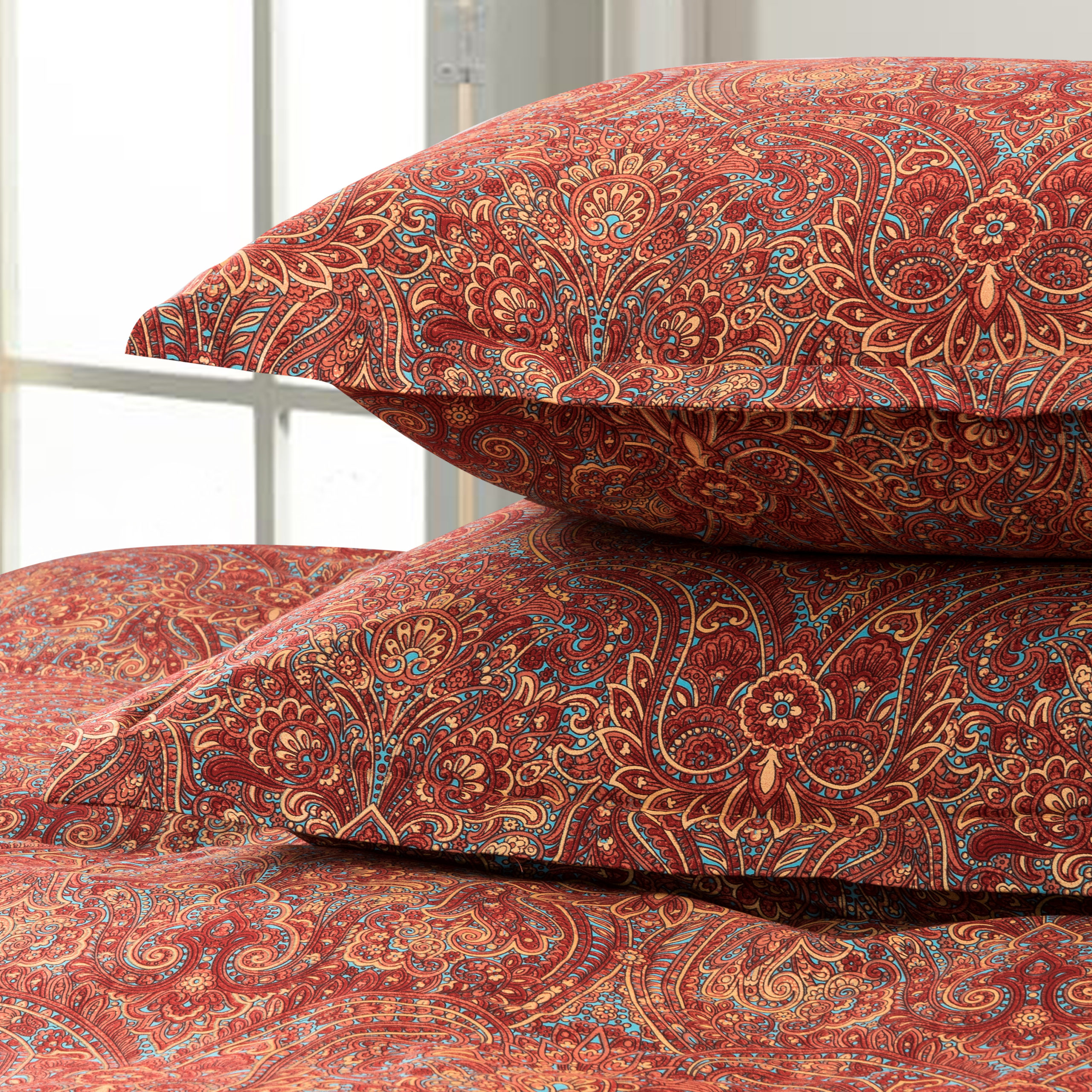 Boho Chic Traditional Paisley Design Bedding Duvet Quilt Cover Set